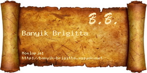 Banyik Brigitta névjegykártya